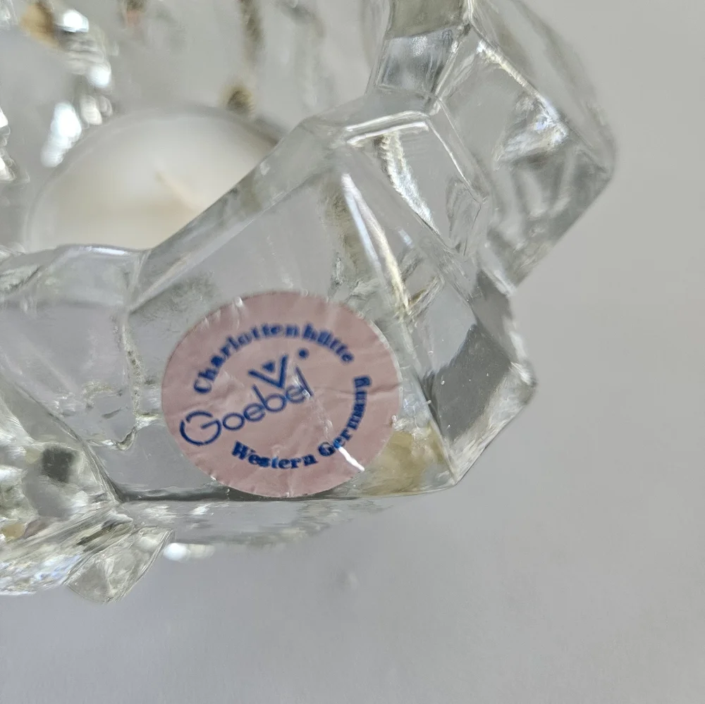 GOEBEL Charlottenhutte Ice Lead Crystal Votive Candle Holder | SZ4.5